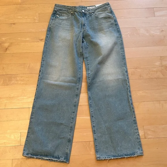 AG Adriano Goldschmied Light Blue Flare Jeans - Picture 4 of 8